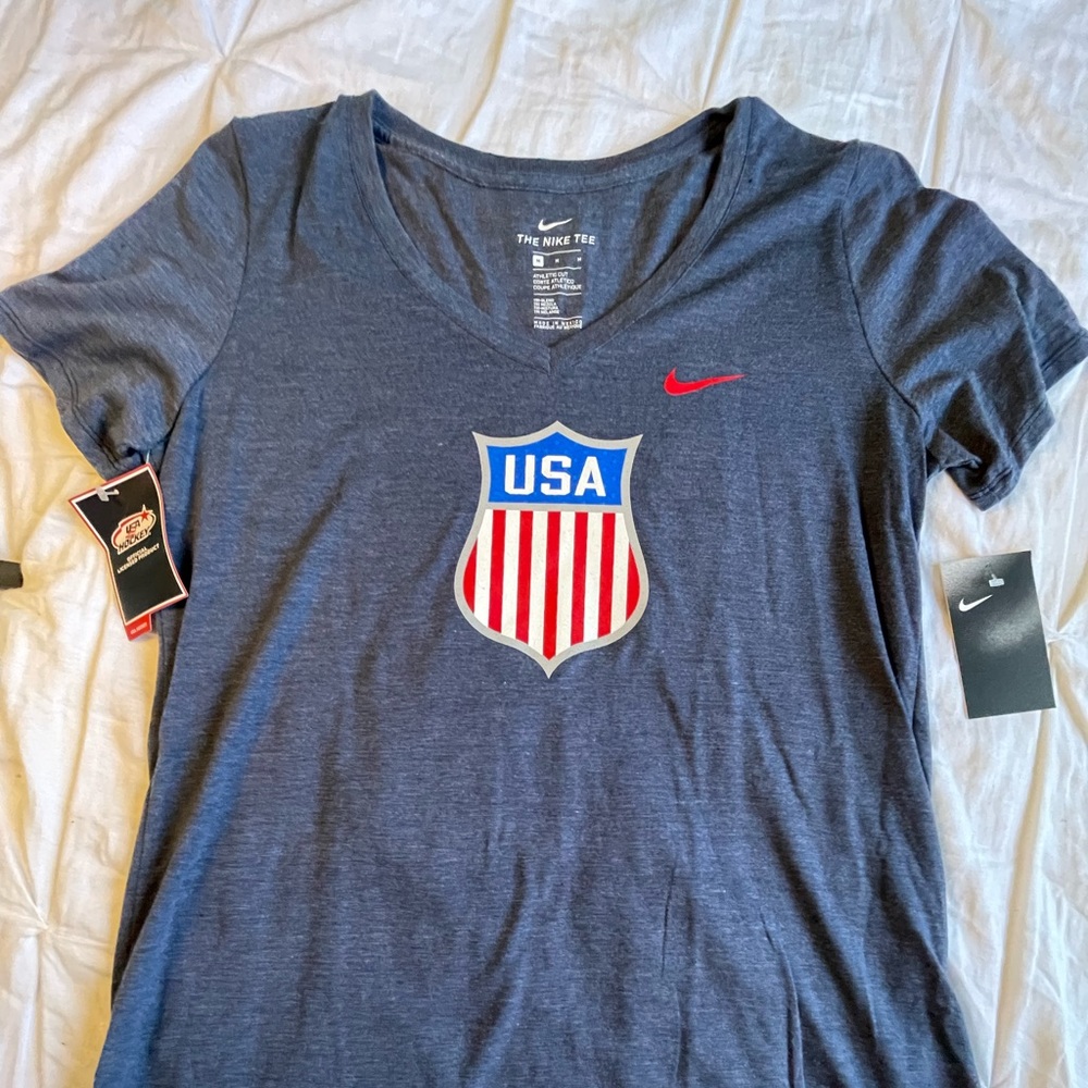 USA nike t-shirt || navy blue